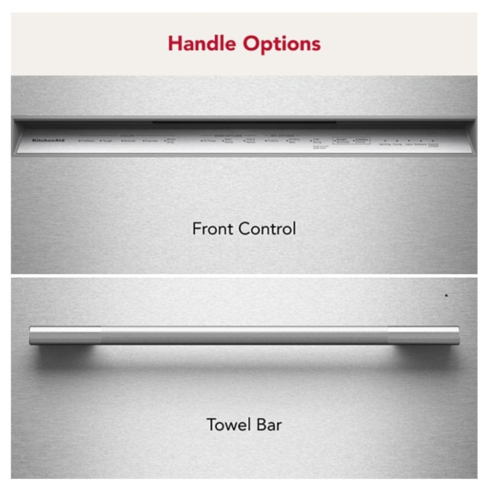 KitchenAid KDTS324SPS Dishwasher, 24 inch Exterior Width, 41 dB Decibel Level, Fully Integrated, Stainless Steel (Interior), 5 Wash Cycles, 15 Capacity (Place Settings), 3 Loading Racks, PrintShield Stainless colour