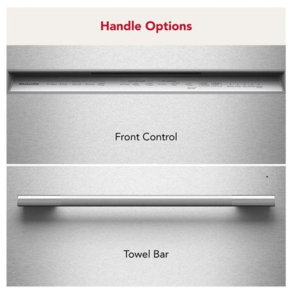 KitchenAid KDTS324SPS Dishwasher, 24 inch Exterior Width, 41 dB Decibel Level, Fully Integrated, Stainless Steel (Interior), 5 Wash Cycles, 15 Capacity (Place Settings), 3 Loading Racks, PrintShield Stainless colour