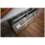 KitchenAid KDTS424SPS Dishwasher, 24 inch Exterior Width, 44 dB Decibel Level, Fully Integrated, Stainless Interior, 5 Wash Cycles, 16 Capacity (Place Settings), 3 Loading Racks, PrintShield Stainless colour