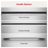 KitchenAid KDTS424SPS Dishwasher, 24 inch Exterior Width, 44 dB Decibel Level, Fully Integrated, Stainless Interior, 5 Wash Cycles, 16 Capacity (Place Settings), 3 Loading Racks, PrintShield Stainless colour