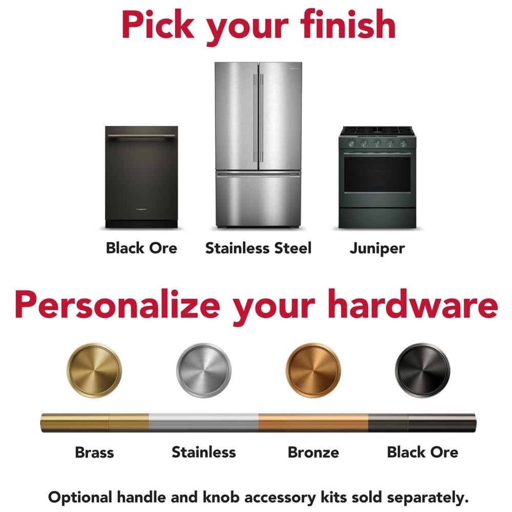 KitchenAid KDTS424SPS Dishwasher, 24 inch Exterior Width, 44 dB Decibel Level, Fully Integrated, Stainless Steel (Interior), 5 Wash Cycles, 16 Capacity (Place Settings), PrintShield Stainless colour