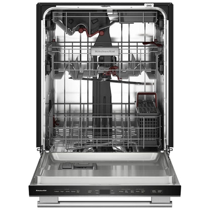 KitchenAid KDTS424SPS 洗碗机，24 英寸外部宽度，44 dB 分贝级别，完全集成，不锈钢（内部），5 种洗涤程序，16 套容量（餐具），PrintShield 不锈钢色