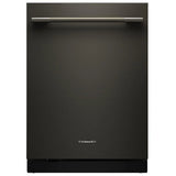 KitchenAid KDTS624SBE Dishwasher, 24 inch Exterior Width, 44 dB Decibel Level, Fully Integrated, Stainless Interior, 5 Wash Cycles, 16 Capacity (Place Settings), 3 Loading Racks, Black Ore colour