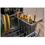 KitchenAid KDTS624SBE Dishwasher, 24 inch Exterior Width, 44 dB Decibel Level, Fully Integrated, Stainless Interior, 5 Wash Cycles, 16 Capacity (Place Settings), 3 Loading Racks, Black Ore colour