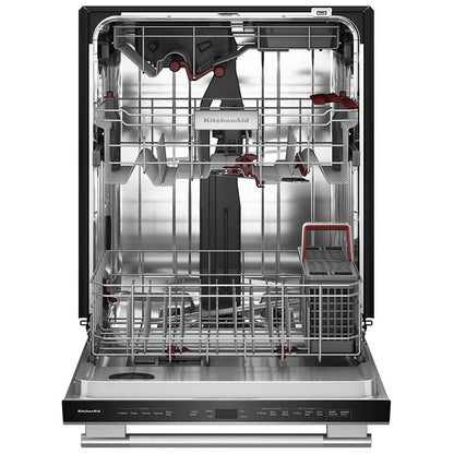 KitchenAid KDTS624SPS 洗碗机，24 英寸外部宽度，44 dB 分贝级别，完全集成，不锈钢（内部），5 种洗涤程序，16 套容量（餐具），PrintShield 不锈钢色