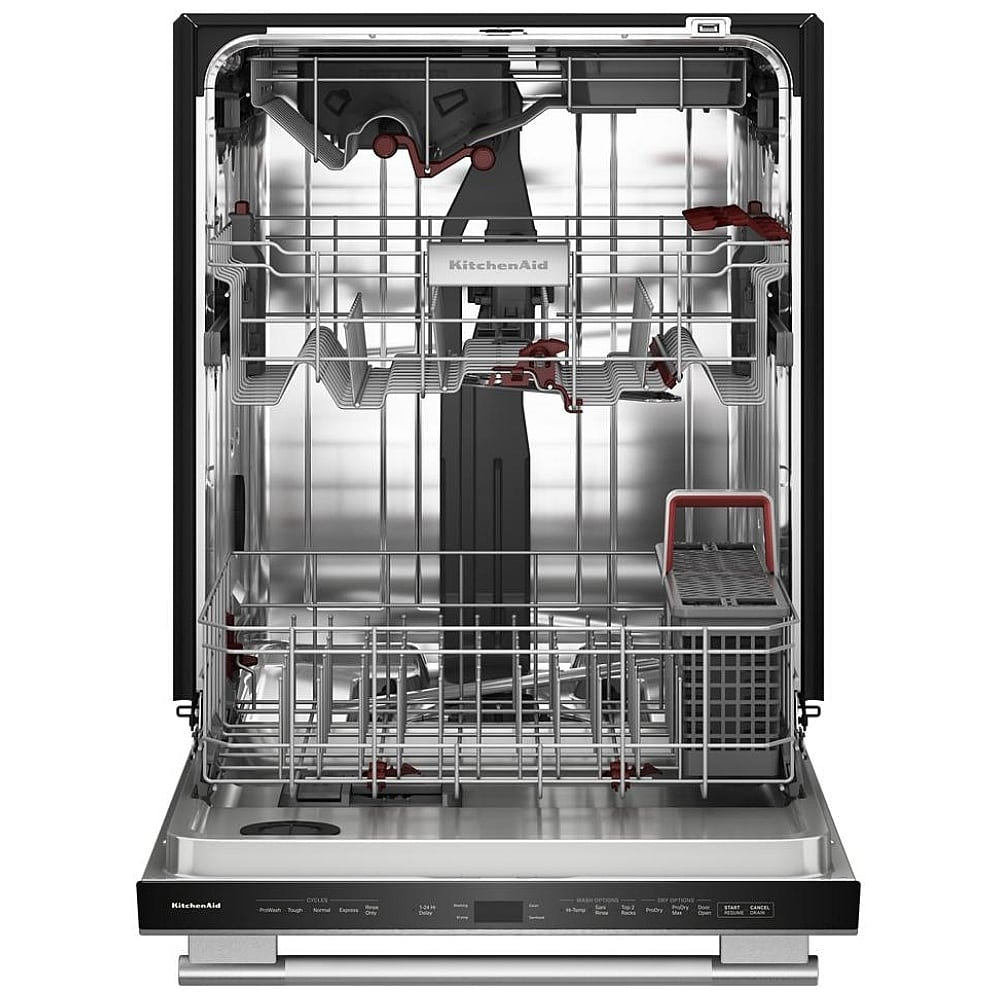 KitchenAid KDTS624SPS Dishwasher, 24 inch Exterior Width, 44 dB Decibel Level, Fully Integrated, Stainless Steel (Interior), 5 Wash Cycles, 16 Capacity (Place Settings), PrintShield Stainless colour