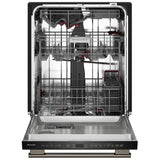 KitchenAid KDTS724SBE Dishwasher, 24 inch Exterior Width, 44 dB Decibel Level, Fully Integrated, Stainless Interior, 5 Wash Cycles, 16 Capacity (Place Settings), 3 Loading Racks, Black Ore colour