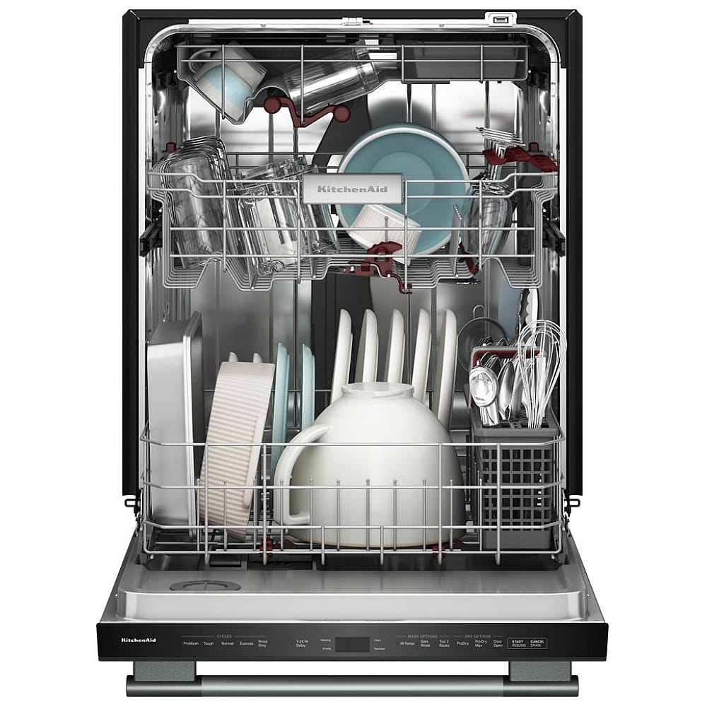 KitchenAid KDTS724SJP Dishwasher, 24 inch Exterior Width, Stainless Steel Interior, 5 Wash Cycles, 16 Capacity, Juniper Colour