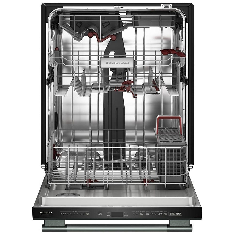 KitchenAid KDTS724SJP Dishwasher, 24 inch Exterior Width, Stainless Steel Interior, 5 Wash Cycles, 16 Capacity, Juniper Colour