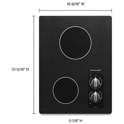 KitchenAid KECC056RBL Electric Cooktop, 15" Black