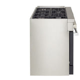 KitchenAid KFDC558JBK Dual Fuel Range, 6.3 cu. ft. Capacity, 48 inch Exterior Width, True Convection, 6 Burners, Self Clean, Double Oven, Imperial Black colour