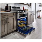 KitchenAid KFDD500ESS Dual Fuel Range, 6.7 cu. ft. Capacity, 30 inch Exterior Width, True Convection, 5 Burners, Self Clean, Double Oven, Stainless Steel colour