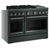 KitchenAid KFDD948SJP Dual Fuel Range, 6.3 cu. ft. Capacity, 48 inch Exterior Width, True Convection, 6 Burners, Air Fry, Self Clean, Double Oven, Juniper colour