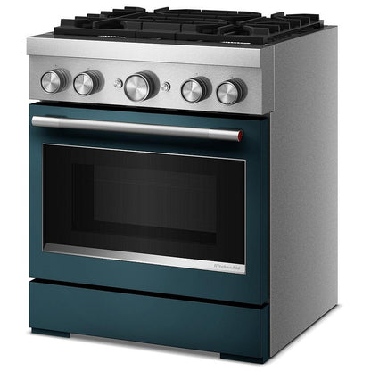 KitchenAid KFDS930SAG Dual Fuel Range, 4.1 cu. ft. Capacity, 30 inch Exterior Width, True Convection, 4 Burners, Air Fry, Self Clean, Agave colour, Even-Heat™, Flame-Sensing™ Reignition