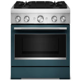 KitchenAid KFDS930SAG Dual Fuel Range, 4.1 cu. ft. Capacity, 30 inch Exterior Width, True Convection, 4 Burners, Air Fry, Self Clean, Agave colour