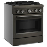 KitchenAid KFDS930SBE Dual Fuel Range, 4.1 cu. ft. Capacity, 30 inch Exterior Width, True Convection, 4 Burners, Air Fry, Self Clean, Black Ore colour