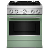 KitchenAid KFDS930SDC Dual Fuel Range, 4.1 cu. ft. Capacity, 30 inch Exterior Width, True Convection, 4 Burners, Air Fry, Self Clean, Cardamom colour