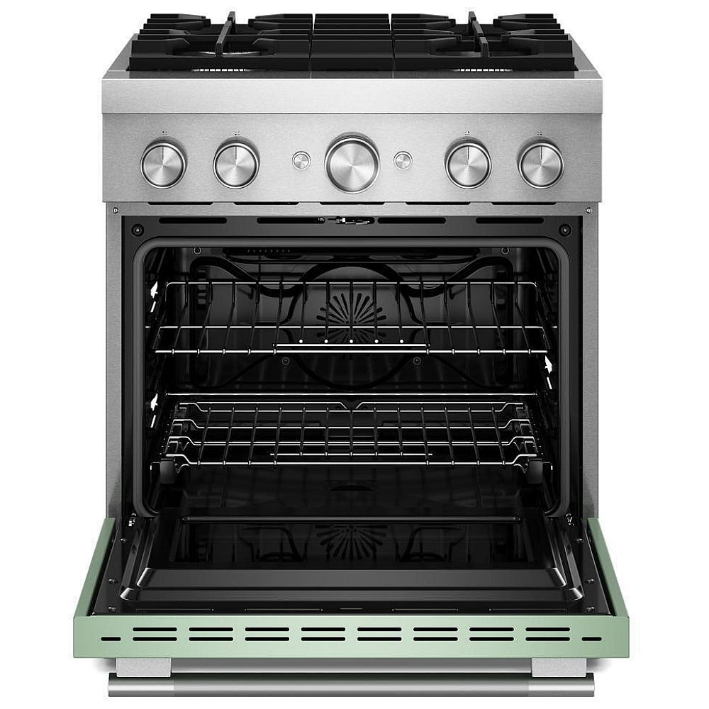 KitchenAid KFDS930SDC Dual Fuel Range, 4.1 cu. ft. Capacity, 30 inch Exterior Width, True Convection, 4 Burners, Air Fry, Self Clean