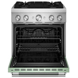 KitchenAid KFDS930SDC Dual Fuel Range, 4.1 cu. ft. Capacity, 30 inch Exterior Width, True Convection, 4 Burners, Air Fry, Self Clean, Cardamom colour