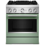 KitchenAid KFDS930SDC Dual Fuel Range, 4.1 cu. ft. Capacity, 30 inch Exterior Width, True Convection, 4 Burners, Air Fry, Self Clean, Cardamom colour