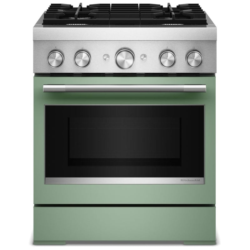 KitchenAid KFDS930SDC Dual Fuel Range, 4.1 cu. ft. Capacity, 30 inch Exterior Width, True Convection, 4 Burners, Air Fry, Self Clean, Cardamom colour