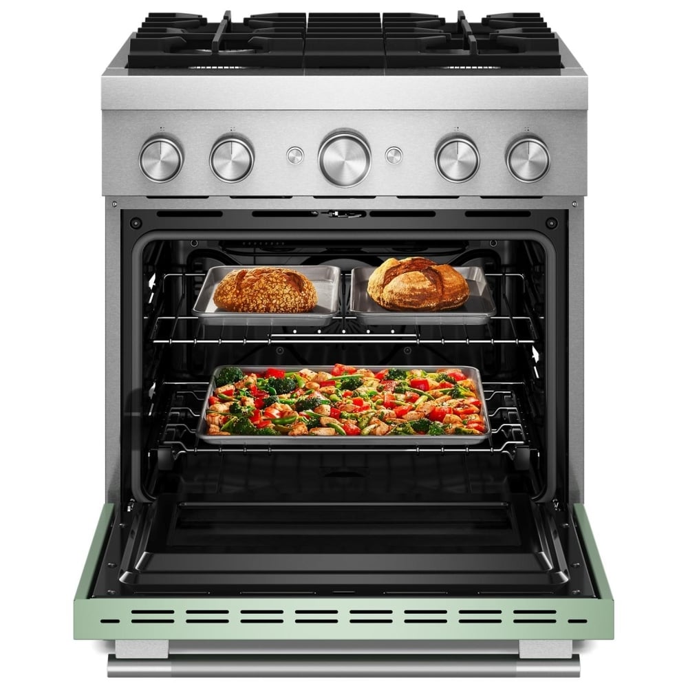 KitchenAid KFDS930SDC Dual Fuel Range, 4.1 cu. ft. Capacity, 30 inch Exterior Width, True Convection, 4 Burners, Air Fry, Self Clean