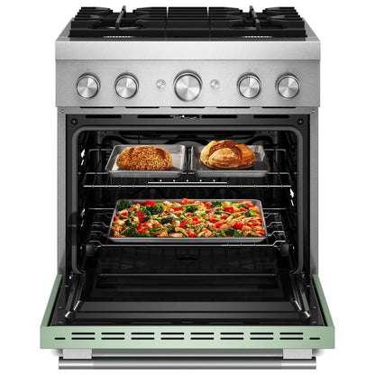 KitchenAid KFDS930SDC Dual Fuel Range, 4.1 cu. ft. Capacity, 30 inch Exterior Width, True Convection, 4 Burners, Air Fry, Self Clean
