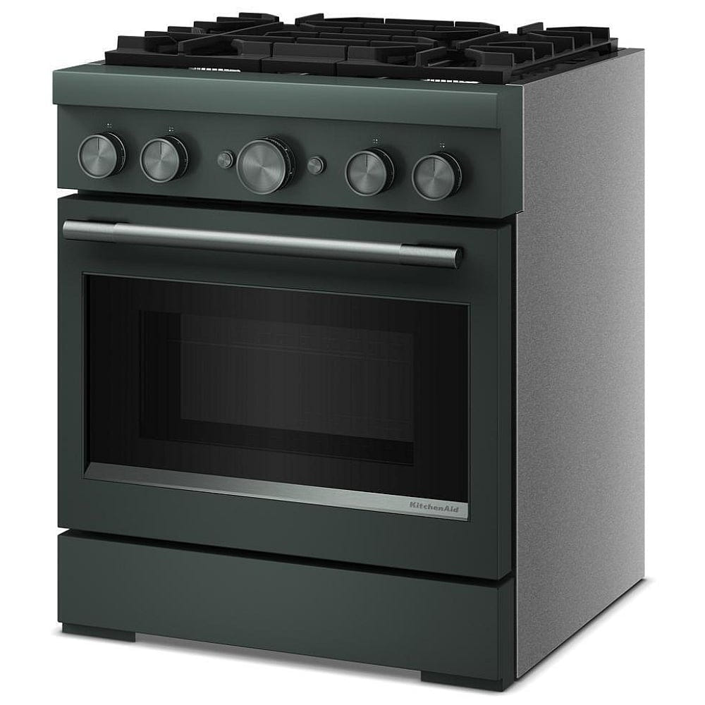 KitchenAid KFDS930SJP Dual Fuel Range, 4.1 cu. ft. Capacity, 30 inch Exterior Width, True Convection, 4 Burners, Air Fry, Self Clean, Juniper colour, Even-Heat™, Flame-Sensing™ Reignition