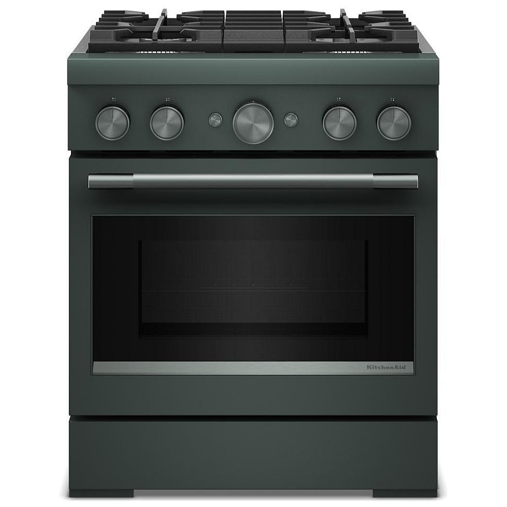 KitchenAid KFDS930SJP Dual Fuel Range, 4.1 cu. ft. Capacity, 30 inch Exterior Width, True Convection, 4 Burners, Air Fry, Self Clean, Juniper colour