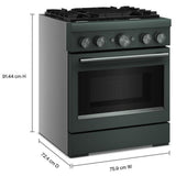KitchenAid KFDS930SJP Dual Fuel Range, 4.1 cu. ft. Capacity, 30 inch Exterior Width, True Convection, 4 Burners, Air Fry, Self Clean, Juniper colour