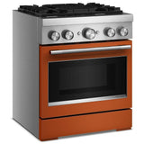 KitchenAid KFDS930SSC Dual Fuel Range, 4.1 cu. ft. Capacity, 30 inch Exterior Width, True Convection, 4 Burners, Air Fry, Self Clean, Scorched Orange colour