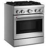 KitchenAid KFDS930SSS Dual Fuel Range, 4.1 cu. ft. Capacity, 30 inch Exterior Width, True Convection, 4 Burners, Air Fry, Self Clean, Stainless Steel colour
