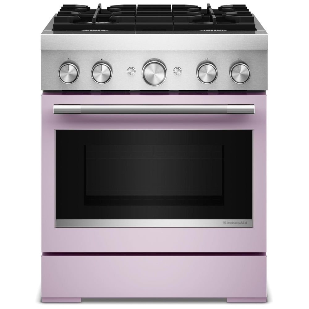 KitchenAid KFDS930SWF Dual Fuel Range, 4.1 cu. ft. Capacity, 30 inch Exterior Width, True Convection, 4 Burners, Air Fry, Self Clean, Wildflower colour