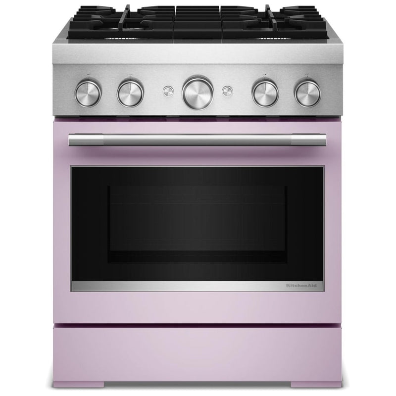 KitchenAid KFDS930SWF Dual Fuel Range, 4.1 cu. ft. Capacity, 30 inch Exterior Width, True Convection, 4 Burners, Air Fry, Self Clean, Wildflower colour