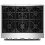 KitchenAid KFDS936SDC Dual Fuel Range, 5.1 cu. ft. Capacity, 36 inch Exterior Width, True Convection, 6 Burners, Air Fry, Self Clean, Cardamom colour