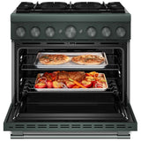 KitchenAid KFDS936SJP Dual Fuel Range, 5.1 cu. ft. Capacity, 36 inch Exterior Width, True Convection, 6 Burners, Air Fry, Self Clean, Juniper colour