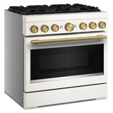 Kitchenaid KFDS936SPL 36" 6 Burner Commercial-Style Dual Fuel Range with No Preheat Air Fry Mode