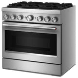 KitchenAid KFDS936SSS Dual Fuel Range, 5.1 cu. ft. Capacity, 36 inch Exterior Width, True Convection, 6 Burners, Air Fry, Self Clean, Stainless Steel colour