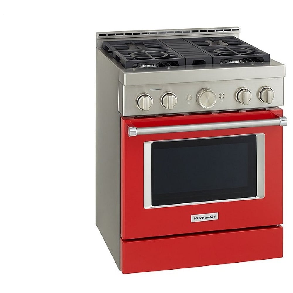 KitchenAid KFGC500JPA Gas Range, 30 inch Exterior Width, Self Clean, Convection, 4 Burners, 4.1 cu. ft. Capacity