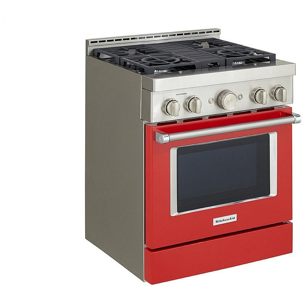 KitchenAid KFGC500JPA Gas Range, 30 inch Exterior Width, Self Clean, Convection, 4 Burners, 4.1 cu. ft. Capacity