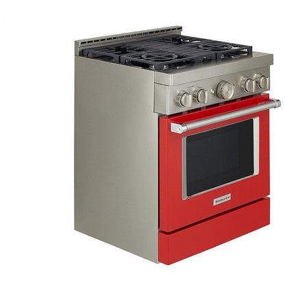 KitchenAid KFGC500JPA Gas Range, 30 inch Exterior Width, Self Clean, Convection, 4 Burners, 4.1 cu. ft. Capacity