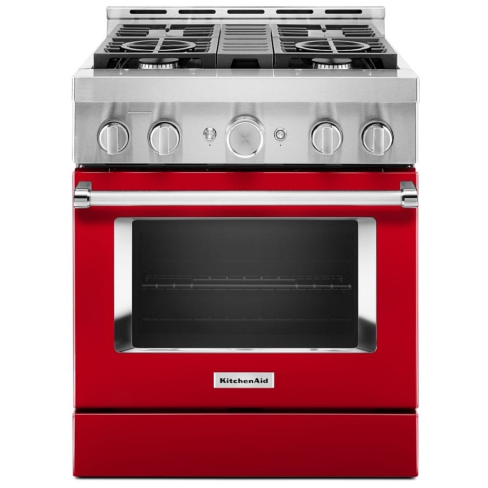 KitchenAid KFGC500JPA Gas Range, 30 inch Exterior Width, Self Clean, Convection, 4 Burners, 4.1 cu. ft. Capacity