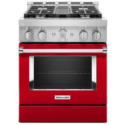 KitchenAid KFGC500JPA Gas Range, 30 inch Exterior Width, Self Clean, Convection, 4 Burners, 4.1 cu. ft. Capacity