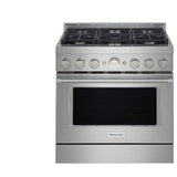 KitchenAid KFGC506JSS Gas Range, 5.1 cu. ft. Capacity, 36 inch Exterior Width, Self Clean, True Convection, 6 Burners, 20,000 BTU Highest Burner, Stainless Steel colour