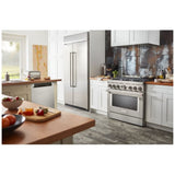 KitchenAid KFGC506JSS Gas Range, 5.1 cu. ft. Capacity, 36 inch Exterior Width, Self Clean, True Convection, 6 Burners, 20,000 BTU Highest Burner, Stainless Steel colour