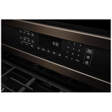 KitchenAid KFGD500EBS Gas Range, 6 cu. ft. Capacity, 30 inch Exterior Width, Self Clean, True Convection, 5 Burners, 17,000 BTU Highest Burner, Double Oven, Black Stainless Steel colour