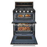 KitchenAid KFGD500EBS Gas Range, 6 cu. ft. Capacity, 30 inch Exterior Width, Self Clean, True Convection, 5 Burners, 17,000 BTU Highest Burner, Double Oven, Black Stainless Steel colour