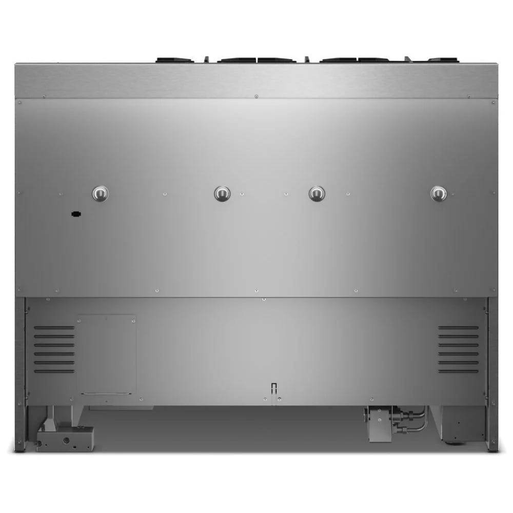 KitchenAid KFGD948SBE Gas Range, 6.3 cu. ft. Capacity, 48 inch Exterior Width, Self Clean, True Convection, 6 Burners, Air Fry, 20,000 BTU Highest Burner, Double Oven, Black Ore colour