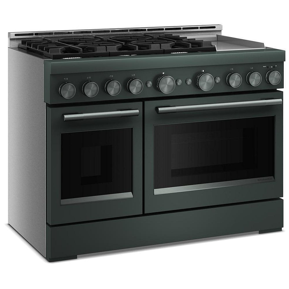 KitchenAid KFGD948SJP Gas Range, 6.3 cu. ft. Capacity, 48 inch Exterior Width, Self Clean, True Convection, 6 Burners, Air Fry, 20,000 BTU Highest Burner, Double Oven, Juniper colour
