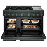 KitchenAid KFGD948SJP Gas Range, 6.3 cu. ft. Capacity, 48 inch Exterior Width, Self Clean, True Convection, 6 Burners, Air Fry, 20,000 BTU Highest Burner, Double Oven, Juniper colour